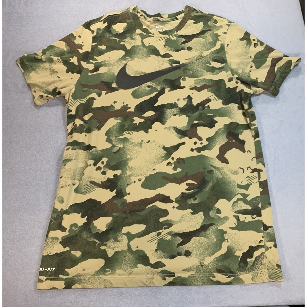 Nike Dri-Fit Camo T-Shirt Men's Large Athletic Training Tee